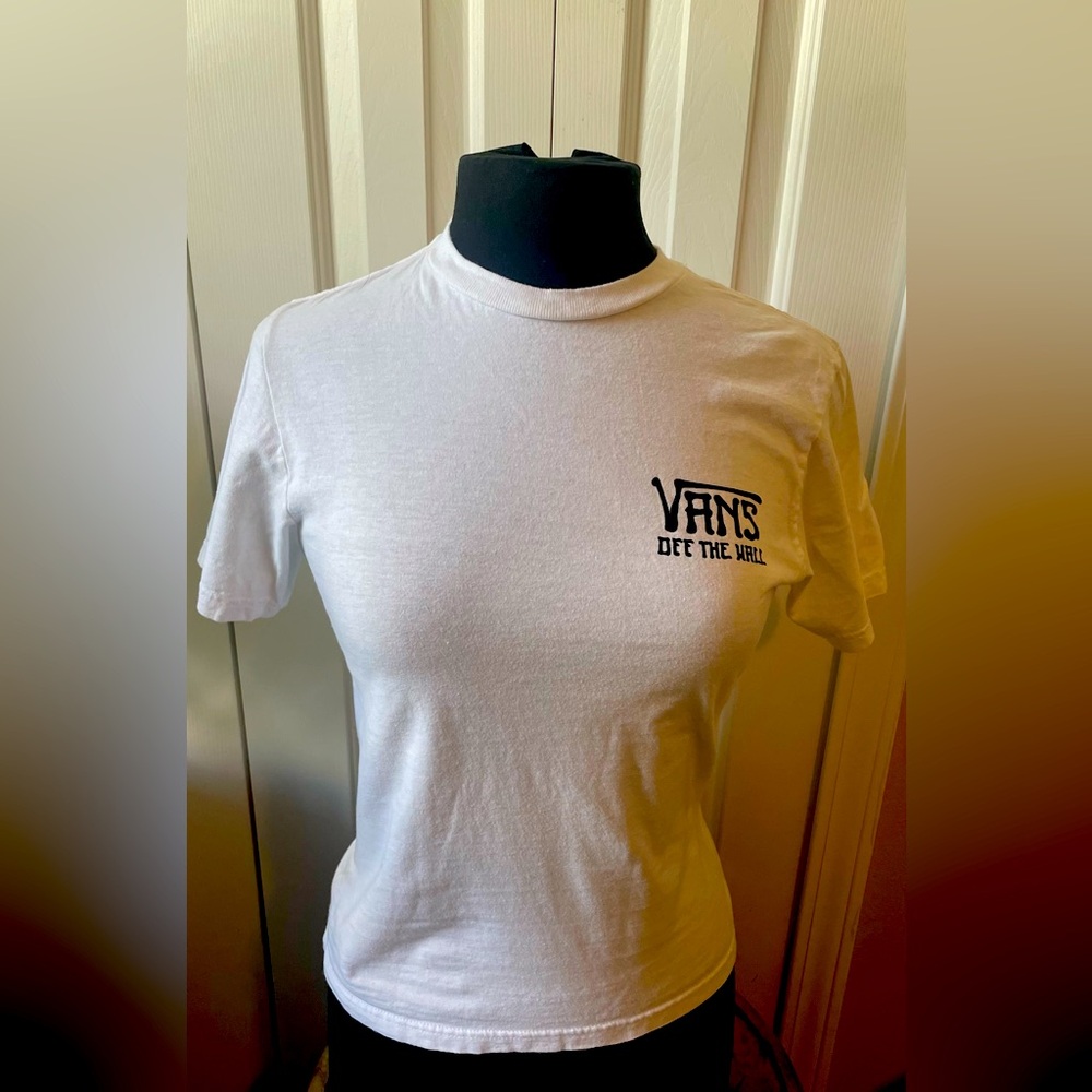 Vans S SMALL T-Shirt medium White Logo Tiger Off The Wall Since 1966 Graphic Tee